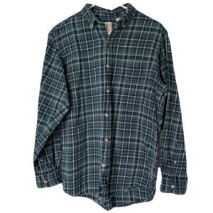 Red Head Brand Co. Flannel Shirt - Blue/Green/White Plaid - Mens M